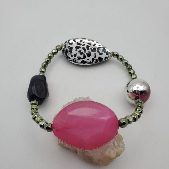 Zebra pink Poppin passion bracelet B1403 - Picture 1 of 3